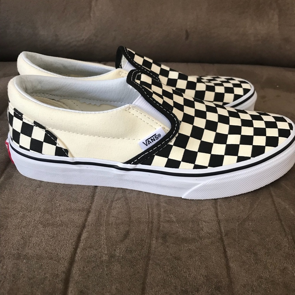 Checkered Vans - Youth size 4